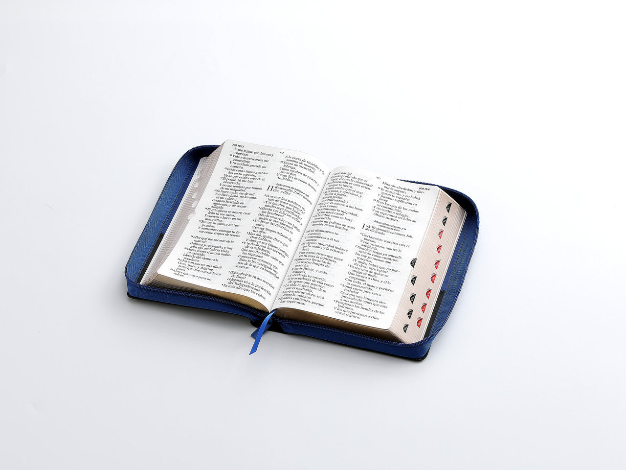 Biblia con Cierre Letra Gigante Manual 14 puntos RV1960 imit piel negro/azul/brújula con índice