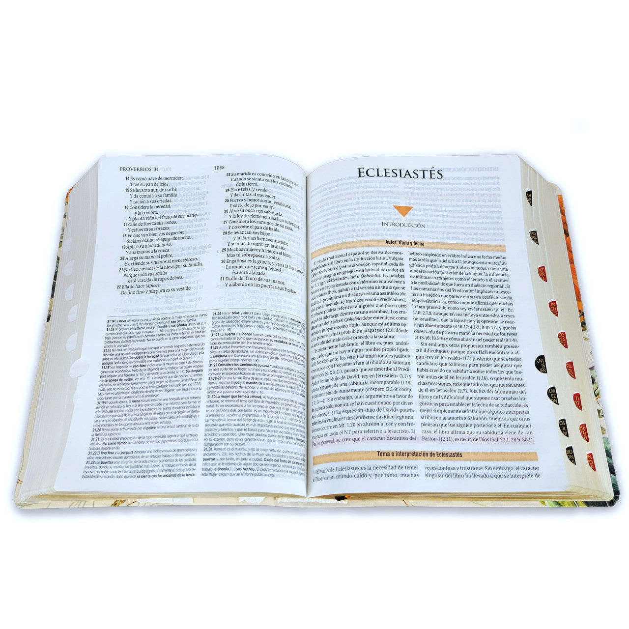 RV1960 Women's Theological Study Bible Faux Floral Woven Leather with Index