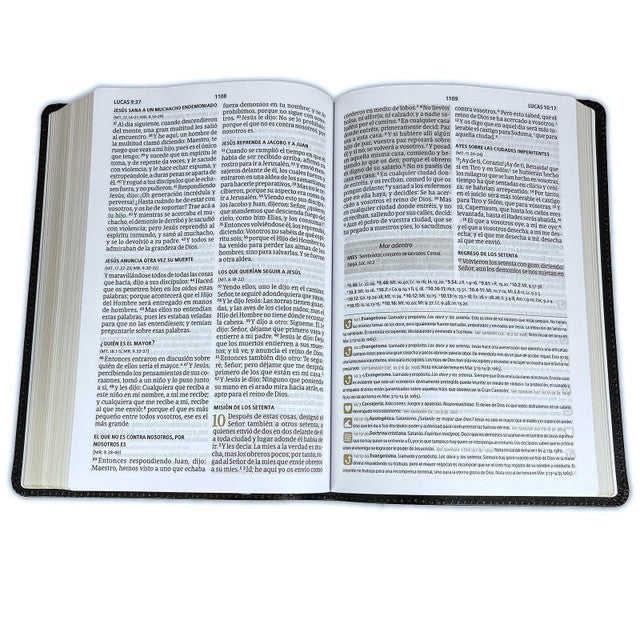 Biblia del Pescador de Liderazgo Letra Grande RV1960, piel fabricada negra