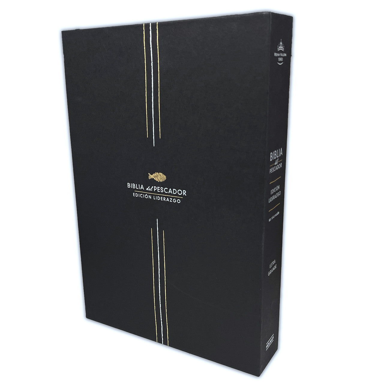 Biblia del Pescador de Liderazgo Letra Grande RV1960, piel fabricada negra