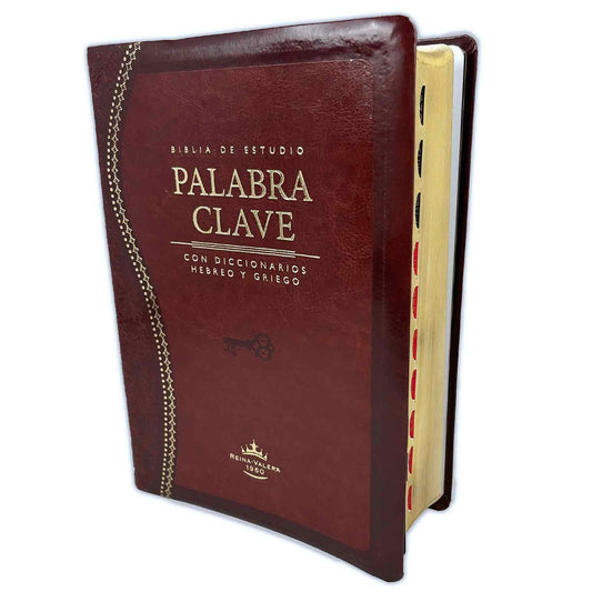 Keyword Study Bible RV1960, with Strong's dictionary in Hebrew and Greek, imitation. leather, wine and brown with index