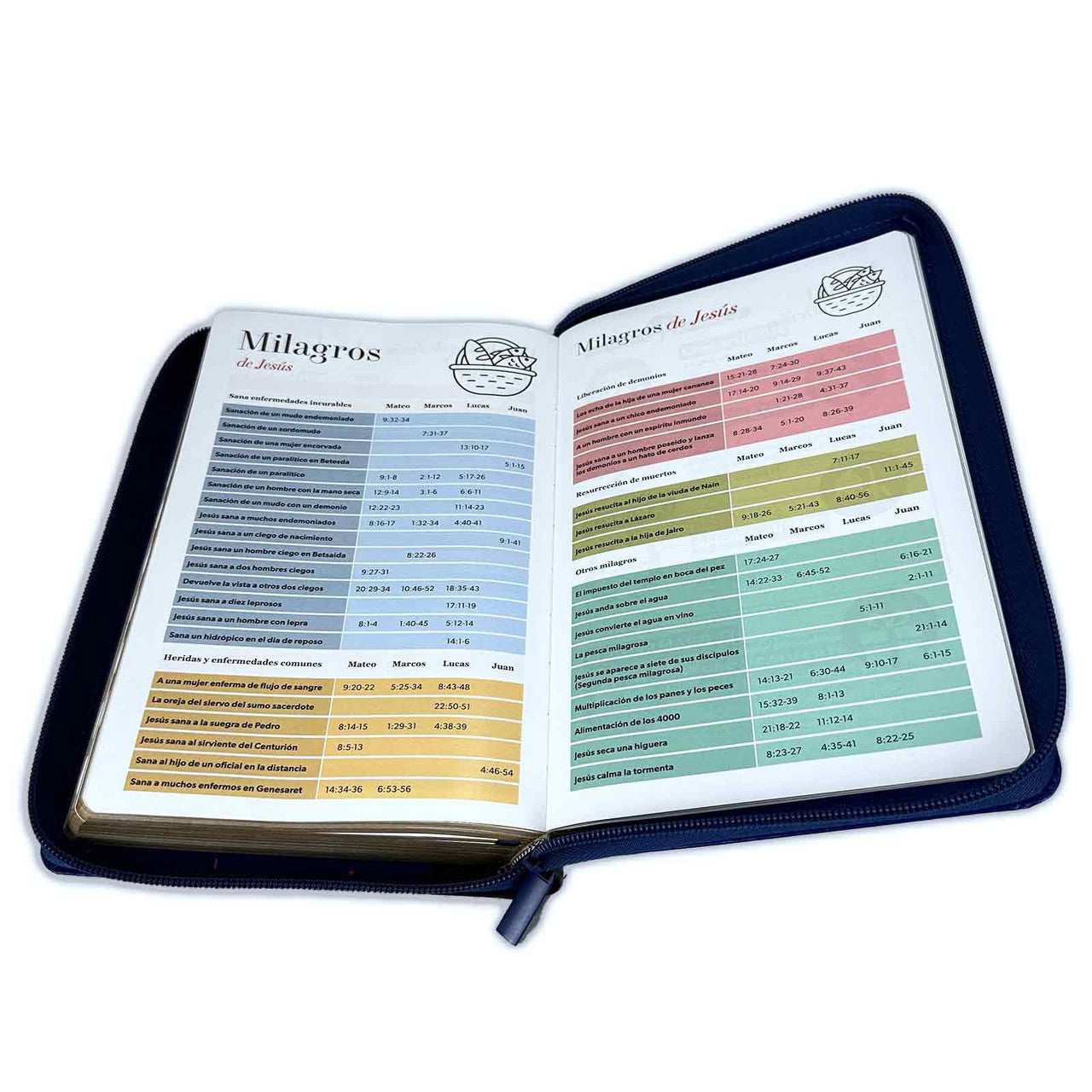 Bible with Large Print Closure 12 points RV1960 imitation. floral and turquoise with index - Virtuoso Woman