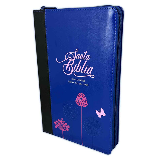 Bible with Large Print Closure 12 points RV1960 imitation. purple and black with index