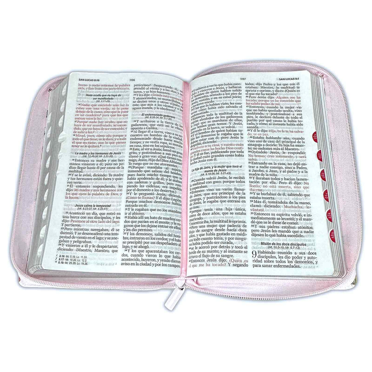 Bible with Large Print Closure 12 points RV1960 imitation. floral leather with index
