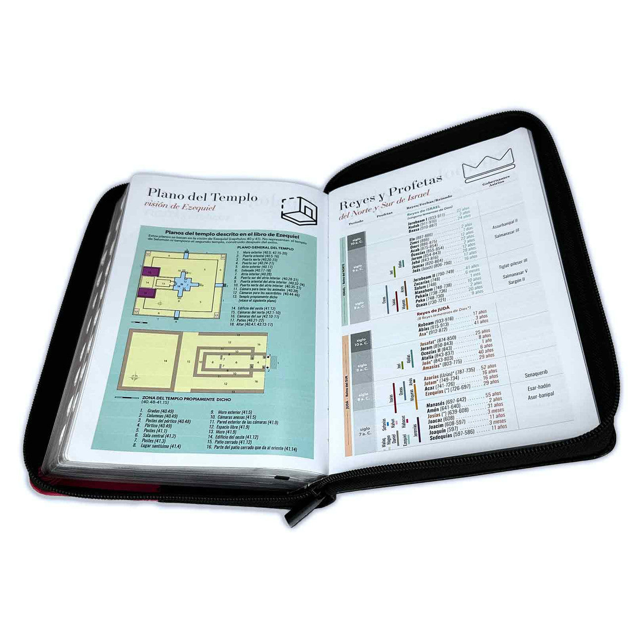 Bible with Large Print Closure 12 points RV1960 imitation. fuchsia and black with index