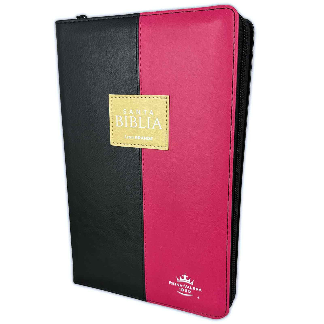 Bible with Large Print Closure 12 points RV1960 imitation. fuchsia and black with index