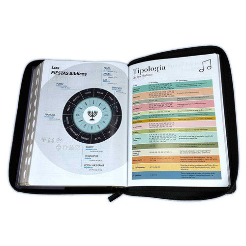 Biblia con Cierre Letra Gigante 15 puntos RV1960 imit duotono turquesa con índice