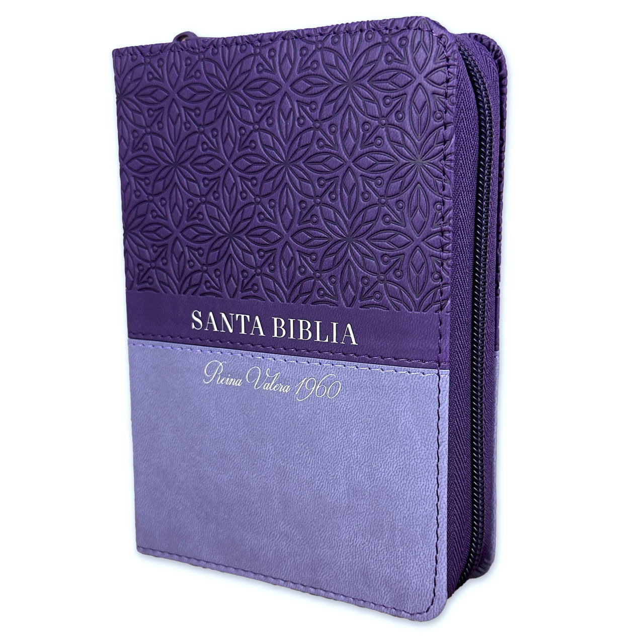 Pocket Bible with Closure RV1960 imitation lilac bifloral leather with index