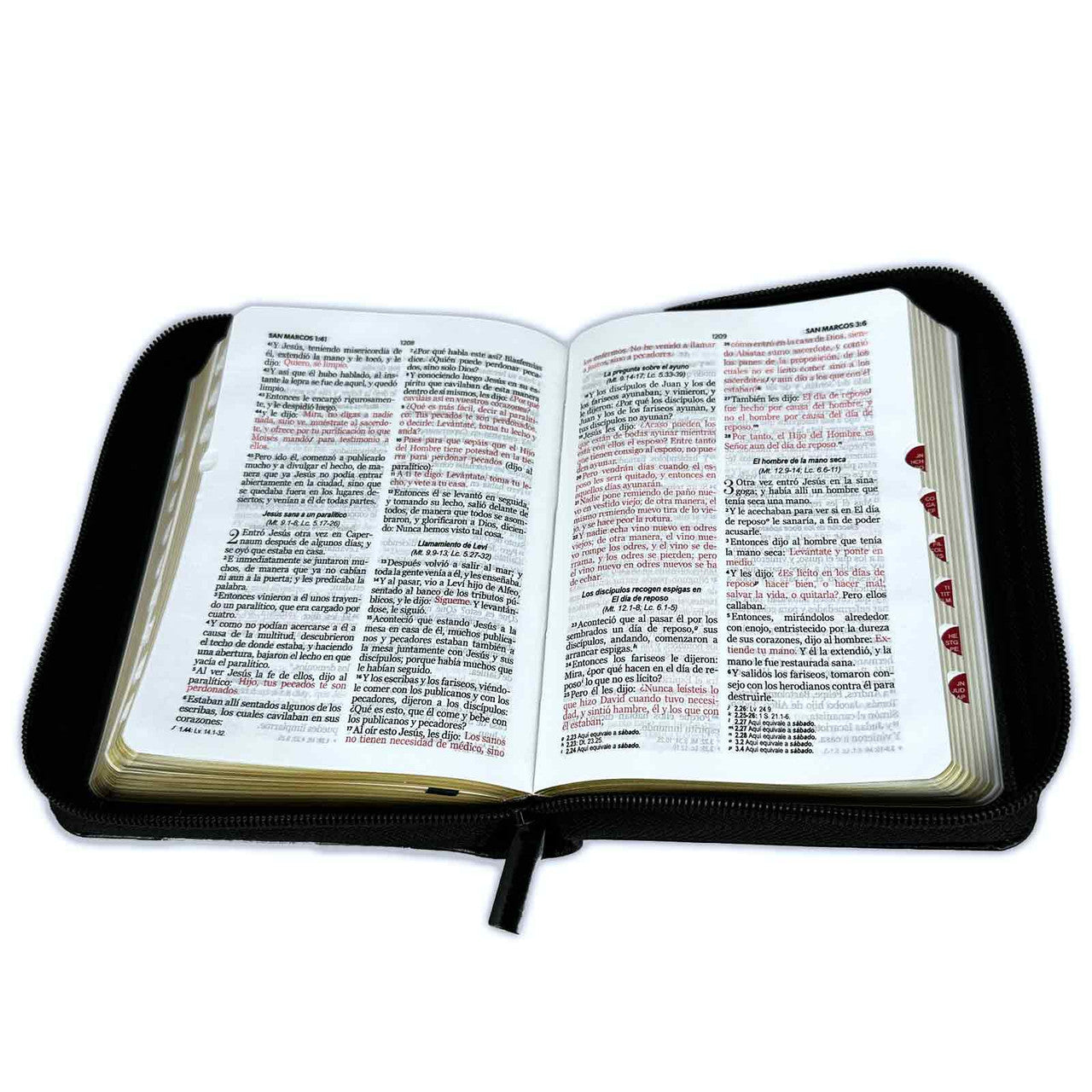 Pocket Sword Bible with RV1960 black imitation zipper with index - Hebrews 4:12
