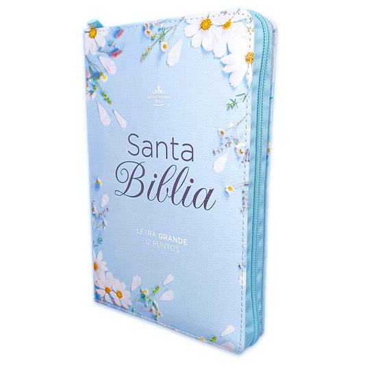 Bible with Large Print Closure 12 points RV1960 imitation. daisies with index