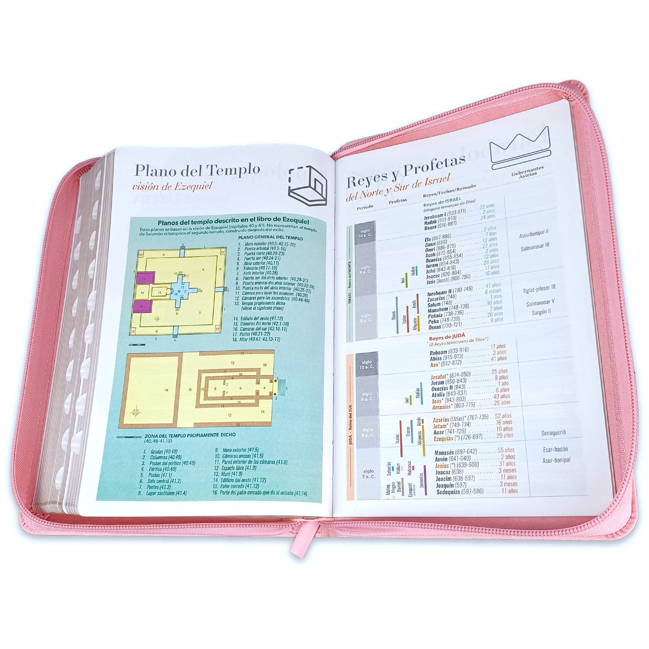 Bible with Large Print Closure 12 points RV1960 imitation. rose with index - Jehovah is my Shepherd