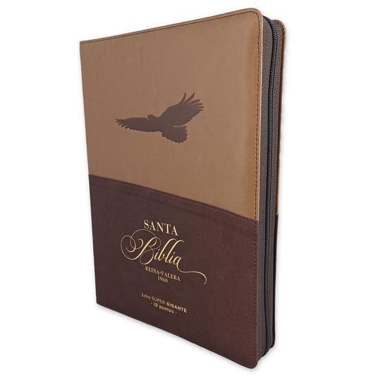 Eagle Bible with Zipper Super Giant Letter 19 points RV1960 imitation brown with index - But those who wait for the Lord