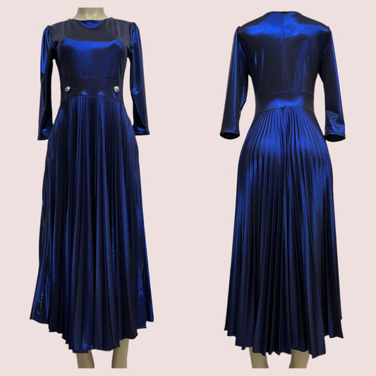 Blue shiny dress