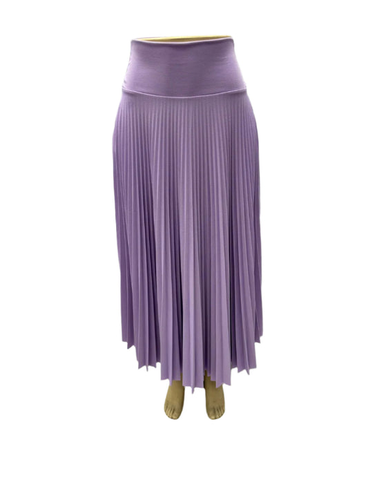 Long full pleated lilac disco skirt B