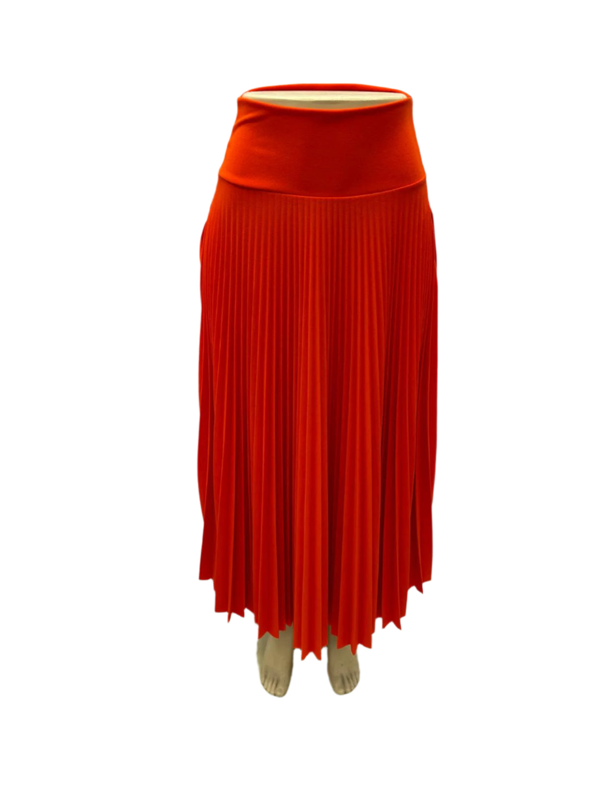 Red pleated disco full long skirt B