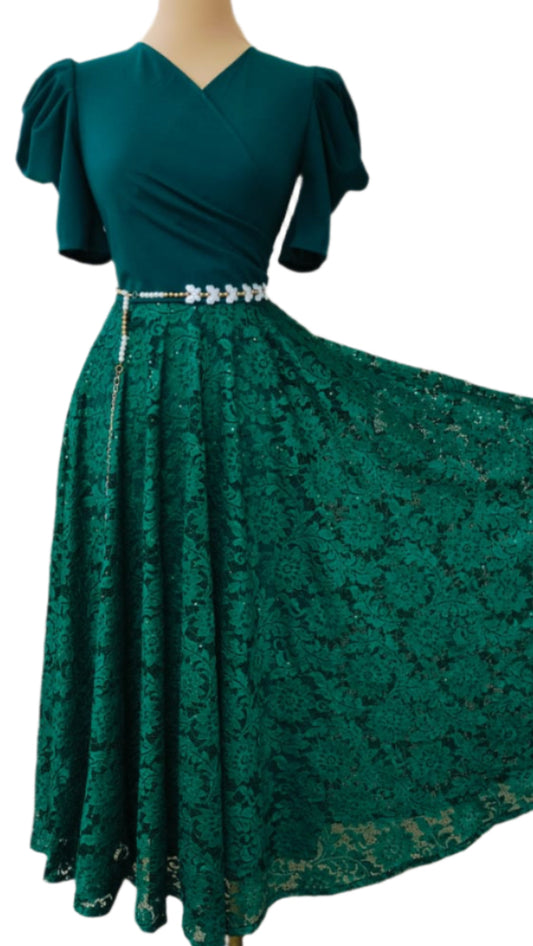 Emerald Sequins Dress