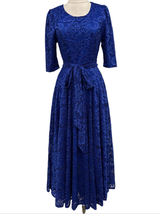 Royal blue lace dress