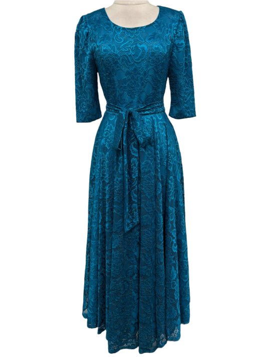 Turquoise lace dress