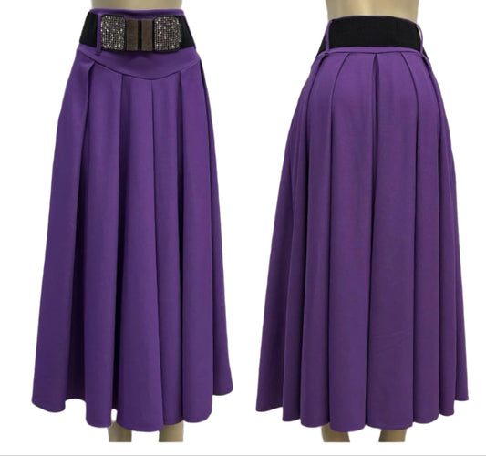 falda morado violeta de paletones