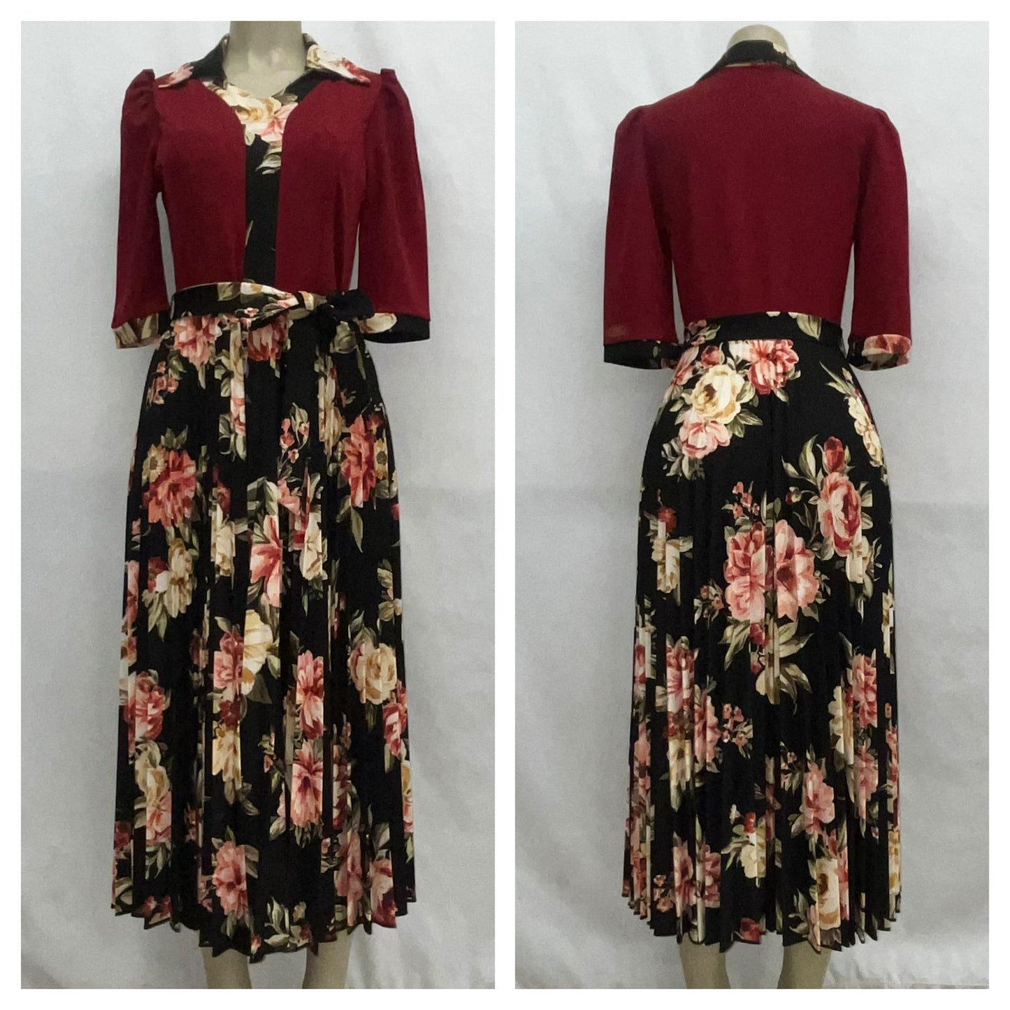"Elegancia Floral en Vino y Negro