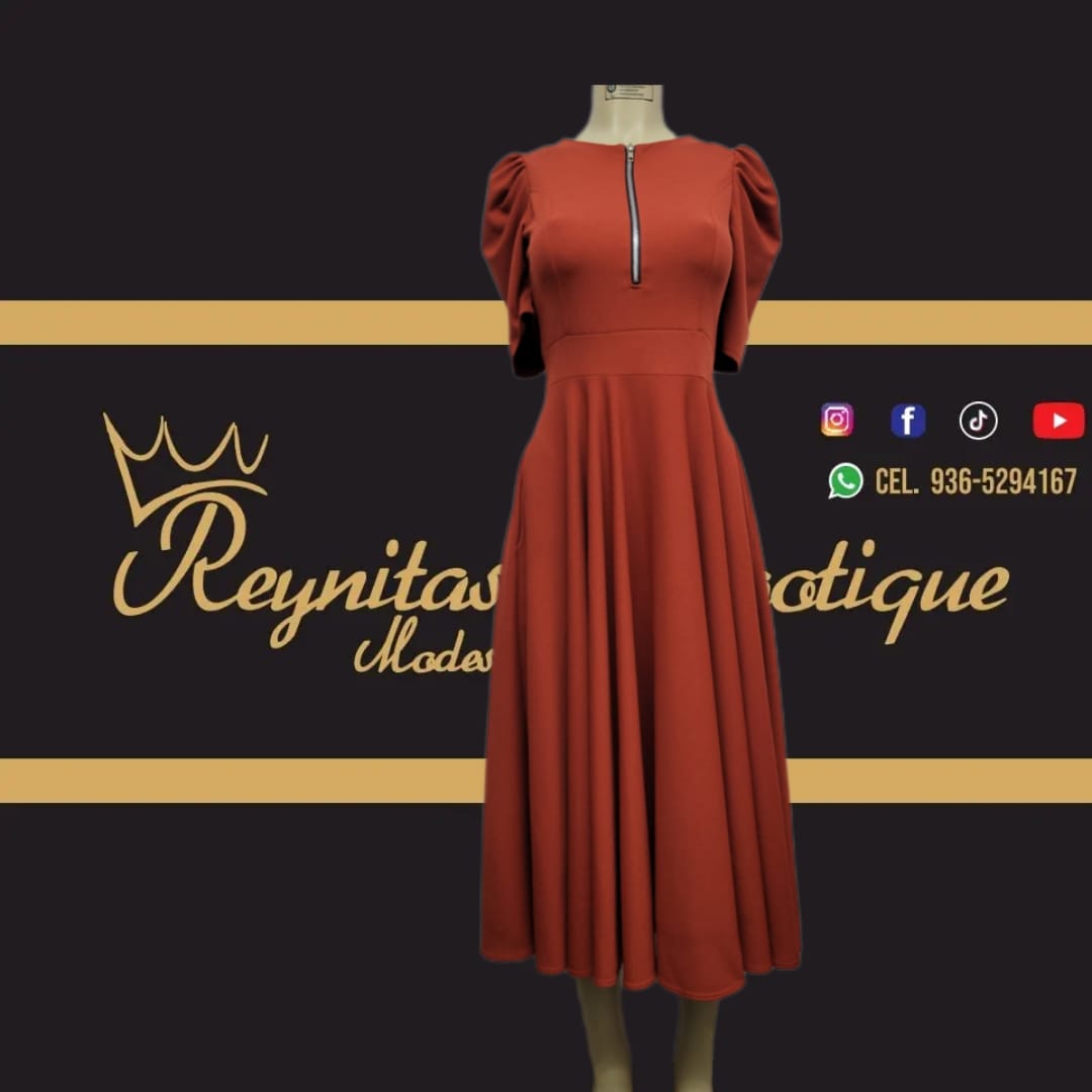 vestido Lidia terracota