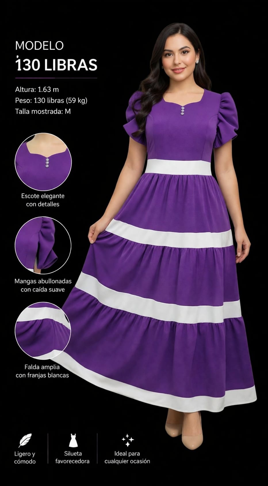 Vestido Sol y Sombra