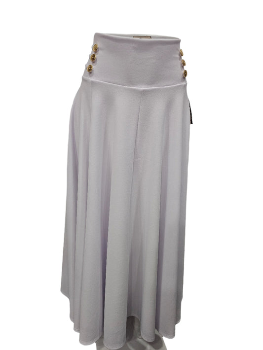 falda botones con lasito largo blanco