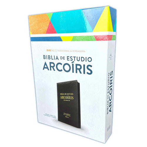 Rainbow Study Bible with RV1960 Closure imitation black leather with index - It will never leave your mouth