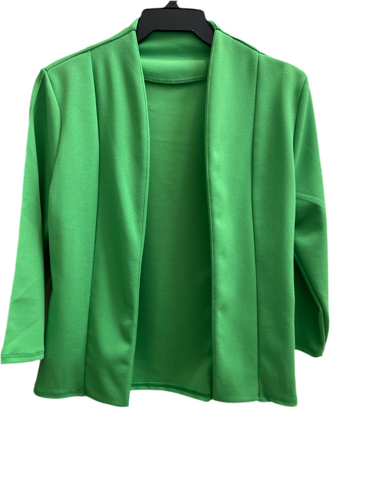 Green 3/4 sleeve blazer