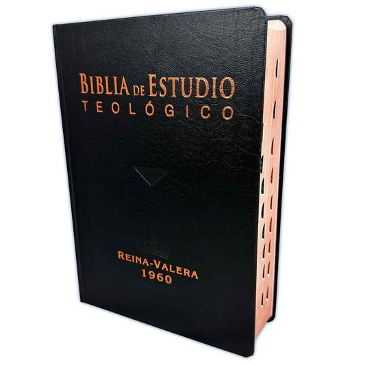 Biblia de Estudio Teológico RV1960: tapa dura negro con índice