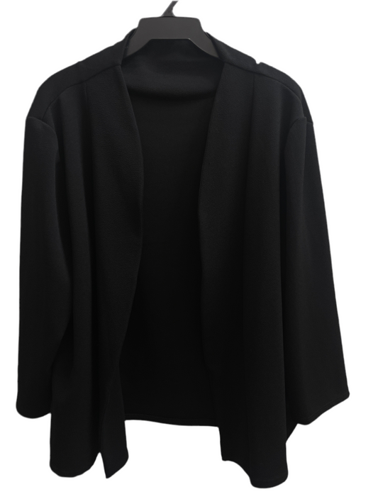 3/4 sleeve blazer in black Liverpool fabric