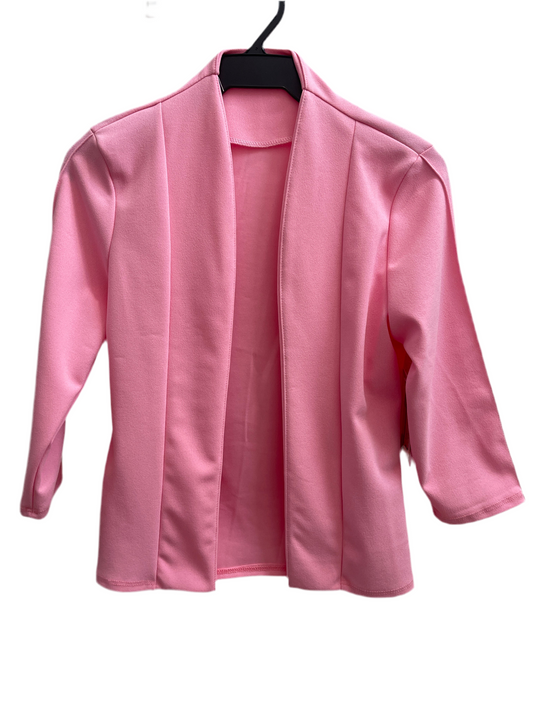 Pink 3/4 sleeve blazer