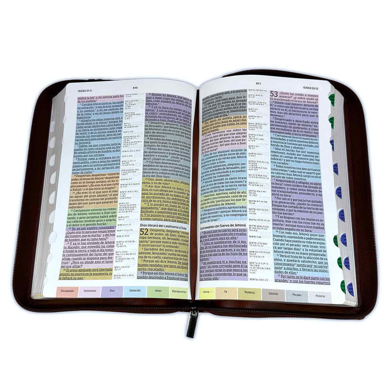 Rainbow Study Bible with RV1960 imitation leather closure chocolate with index - Psalm 119:103