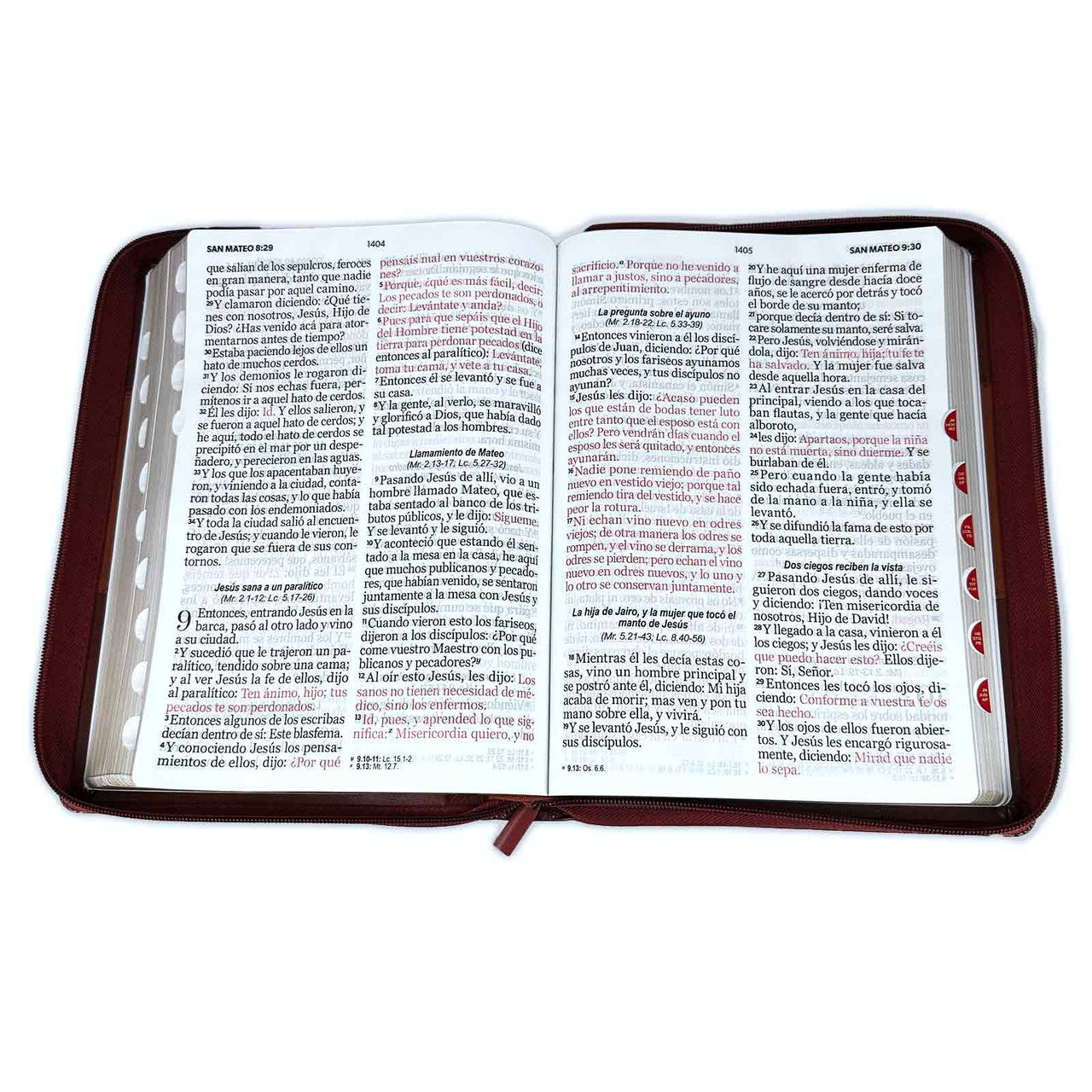 Bible with Super Giant Letter Closure 19 points RV1960 imitation brown duotone leather with index 