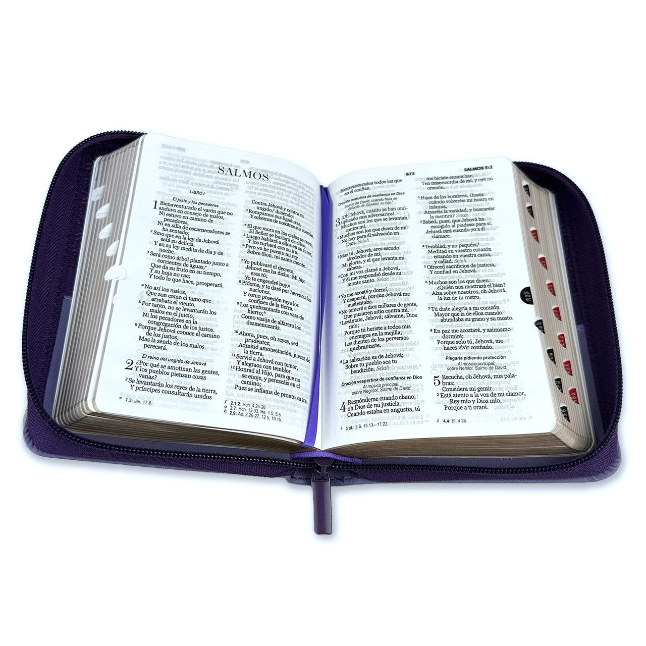 Pocket Bible with Closure RV1960 imitation lilac bifloral leather with index 