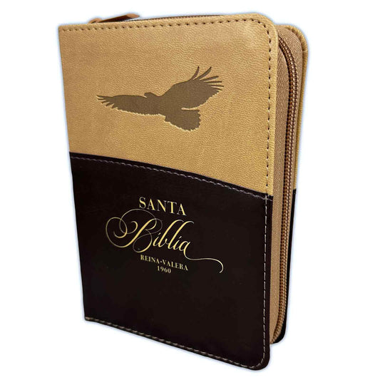 Eagle Pocket Bible with Closure RV1960 imitation brown with index - But those who wait for Jehovah