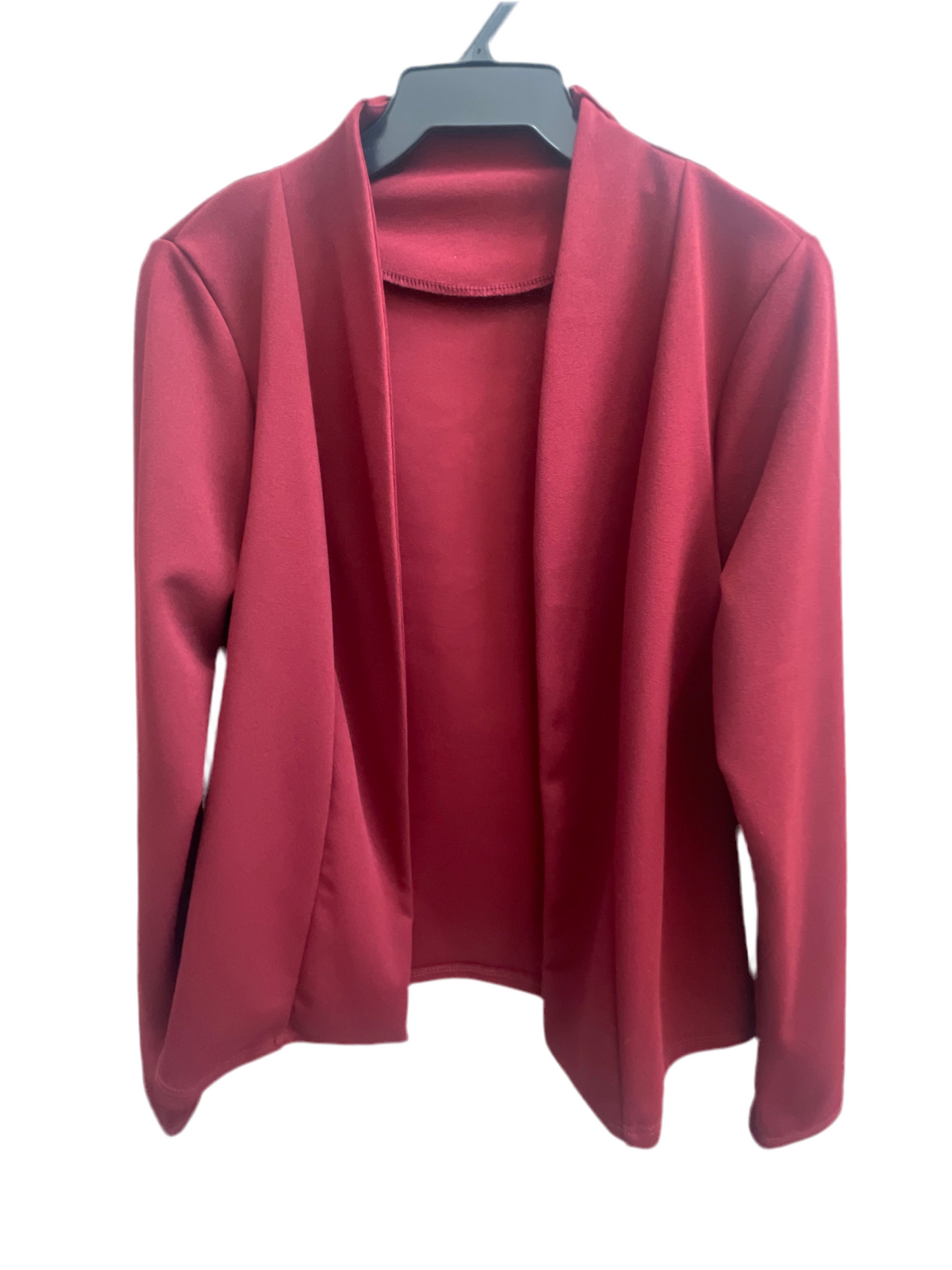 Burgundy long sleeve blazer