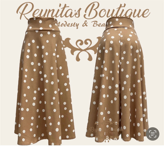 Beige polka dot skirt N/B
