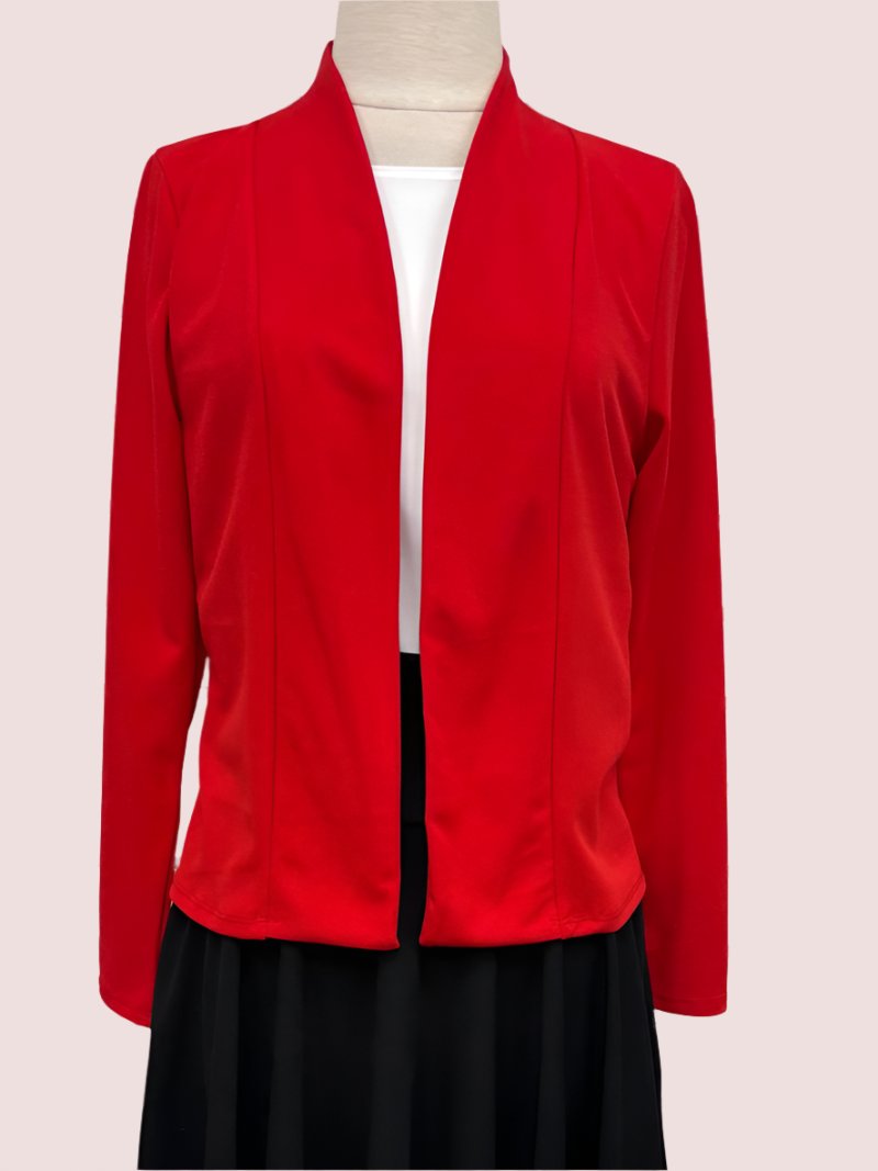 Red long sleeve blazer