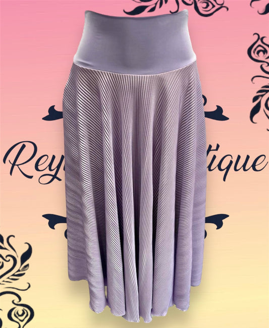lilac long ruched skirt full disco