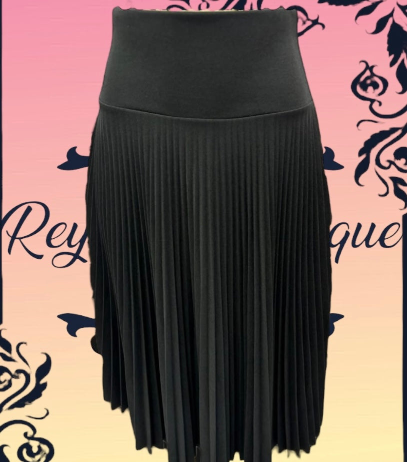 Dark pleated full disco skirt B