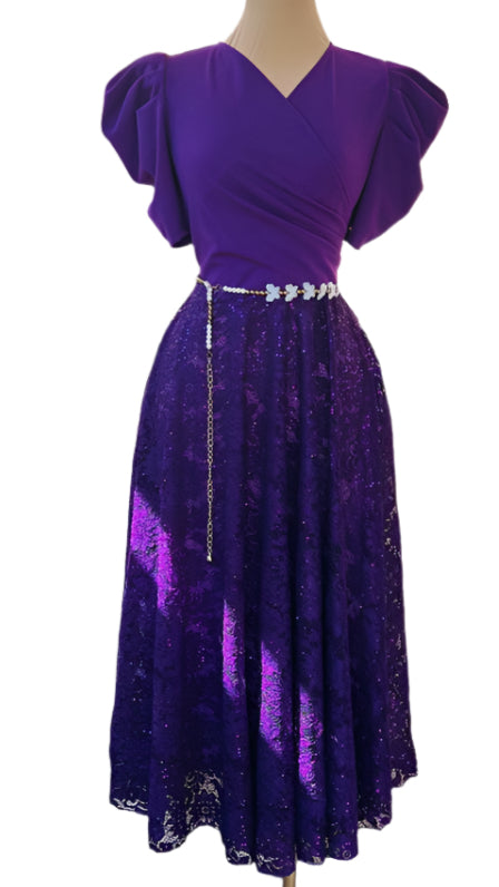 vestido  Lentejuelas violeta