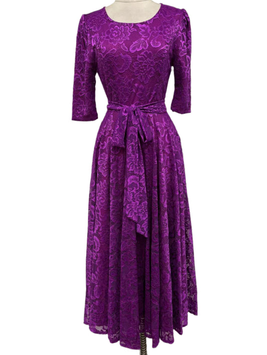 Purple lace dress