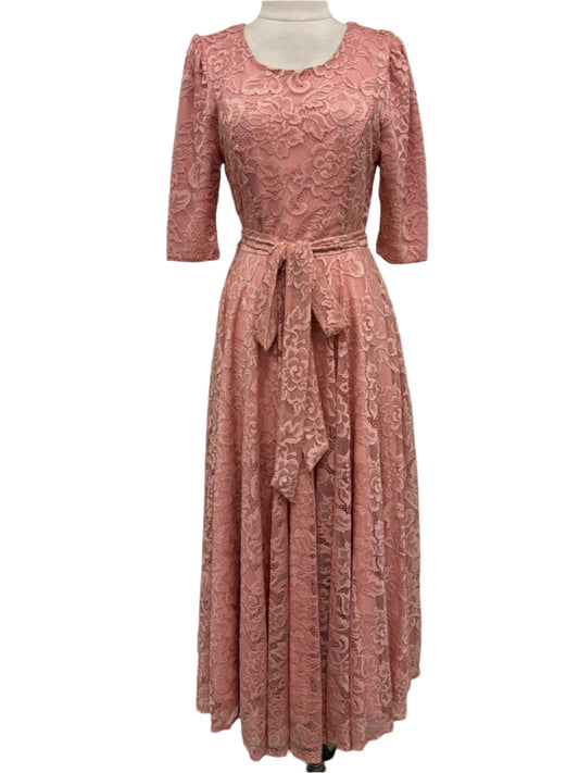Old pink lace dress