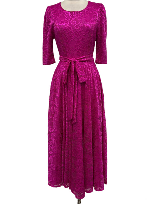 Fuchsia lace dress