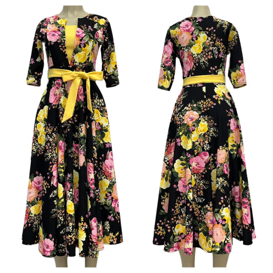 Vestido Jardín Dorado