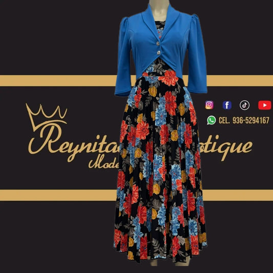 vestido sarat Azul indigo