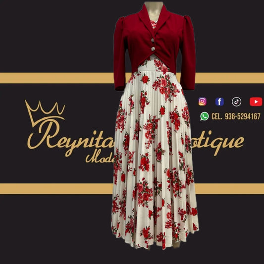 vestido sarat  rojo Ruby