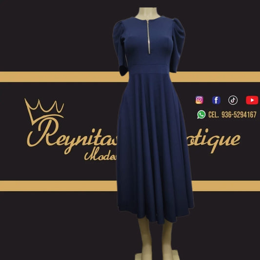vestido Lidia color Azul Navy