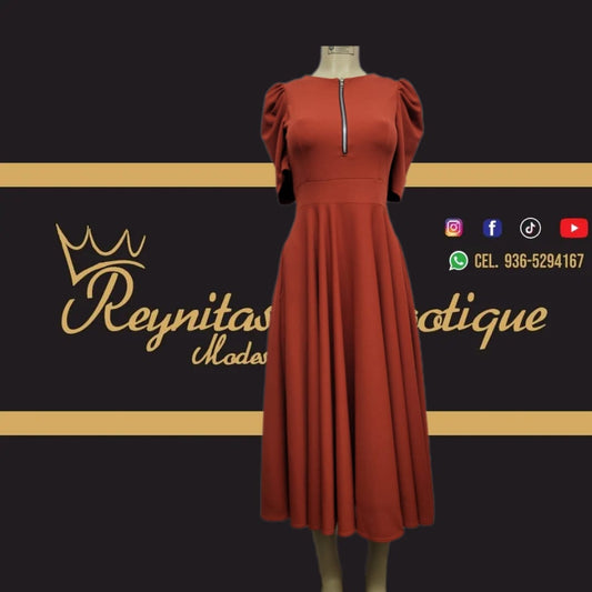 vestido Lidia terracota
